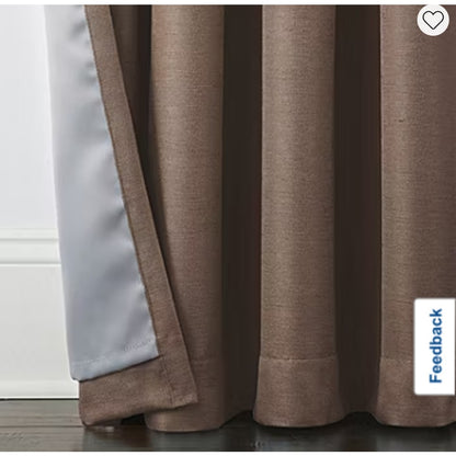 Max 100 Taupe Blackout Curtain 50" x 95" Single Panel
