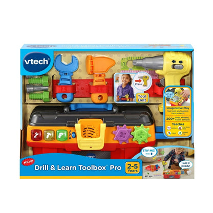 New VTech Drill and Learn Toolbox Pro with Accessories Ages 2-
-5