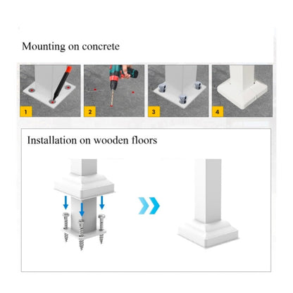 Safety Handrail Indoor/Outdoor Steps &  Stair Railing Kit, 1-2 Steps