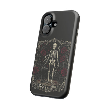 Eerie & Elegant Skeleton Phone Case — Magnetic Impact-Resistant