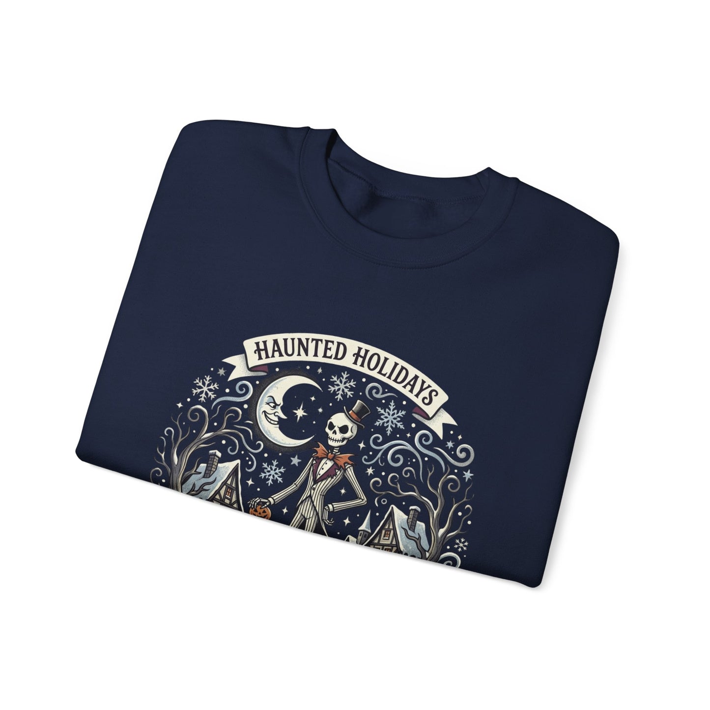 Dancing Witch Graveyard Crewneck Sweatshirt | Halloween Witch Design