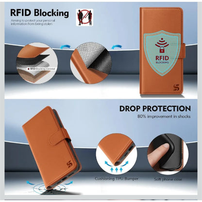 Shieldtop for iPhone 17 Wallet Case with Card Holder Brown