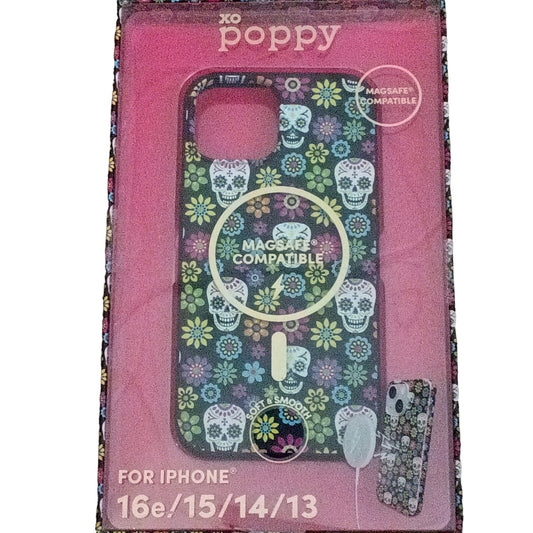 Halloween Phone Case Compatible w/ iPhone 13/14/15/16e Dia De Los Muertos Sugar Skull