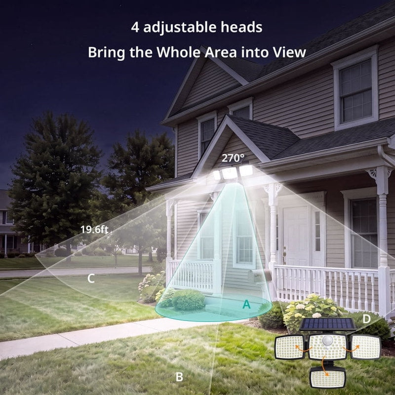 Solar Outdoor Lights 4500LM 306LED Motion Sensor Security Light