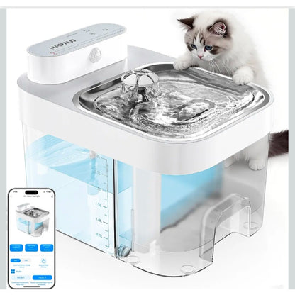 Cat Water Fountain No Filter Cotton App Monitoring Wastewater Separation Design