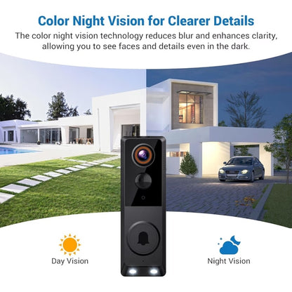 1080P Wireless Smart Doorbell Camera with AI Human Detection