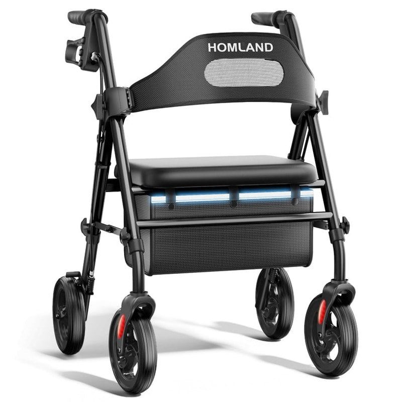 Foldable Rollator Walker with Seat
