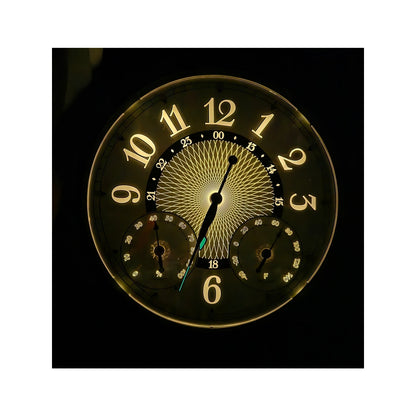 Illuminated Large Indoor Outdoor Wall Clock Waterproof w/ Auto Light Sensor Thermometer Hygrometer