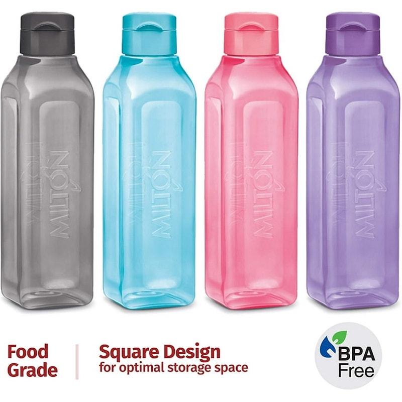 Square Reusable Water Bottle 4 Pack - 17 oz.
