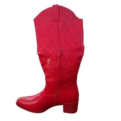 Cowboy Boots Size 9.5 Women's Mid Calf Red Cowgirl Boots Western Boot