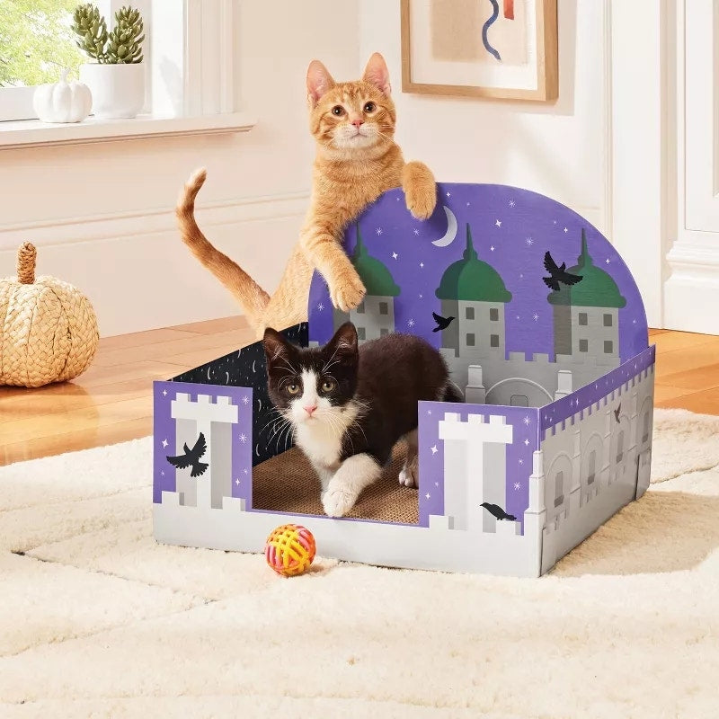 Halloween Castle Theme Cat Scratcher Pad - 15" - Boots & Barkley