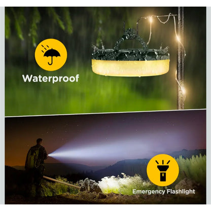 Camping String Lights, 4 in 1 Quick Storage 32.8FT Rechargeable