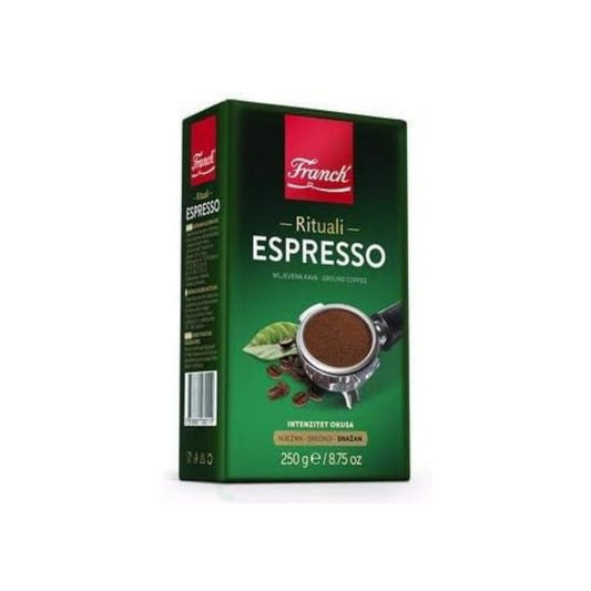 Franck Rituali Espresso Ground Coffee 250g, GREEN PKG from Croatia