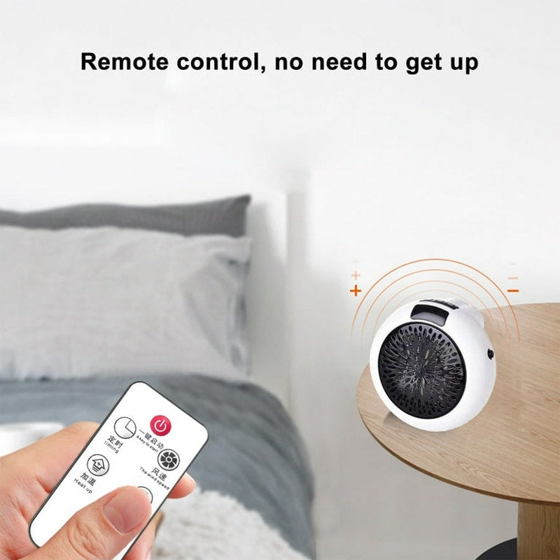 Remote Control Small Electric Space Heater Set of 2 Plug-In