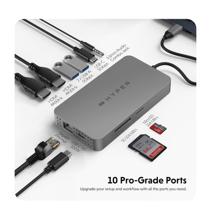 HyperDrive 4K Dual HDMI USB C Hub M1 MacBook/Windows/Chromebook