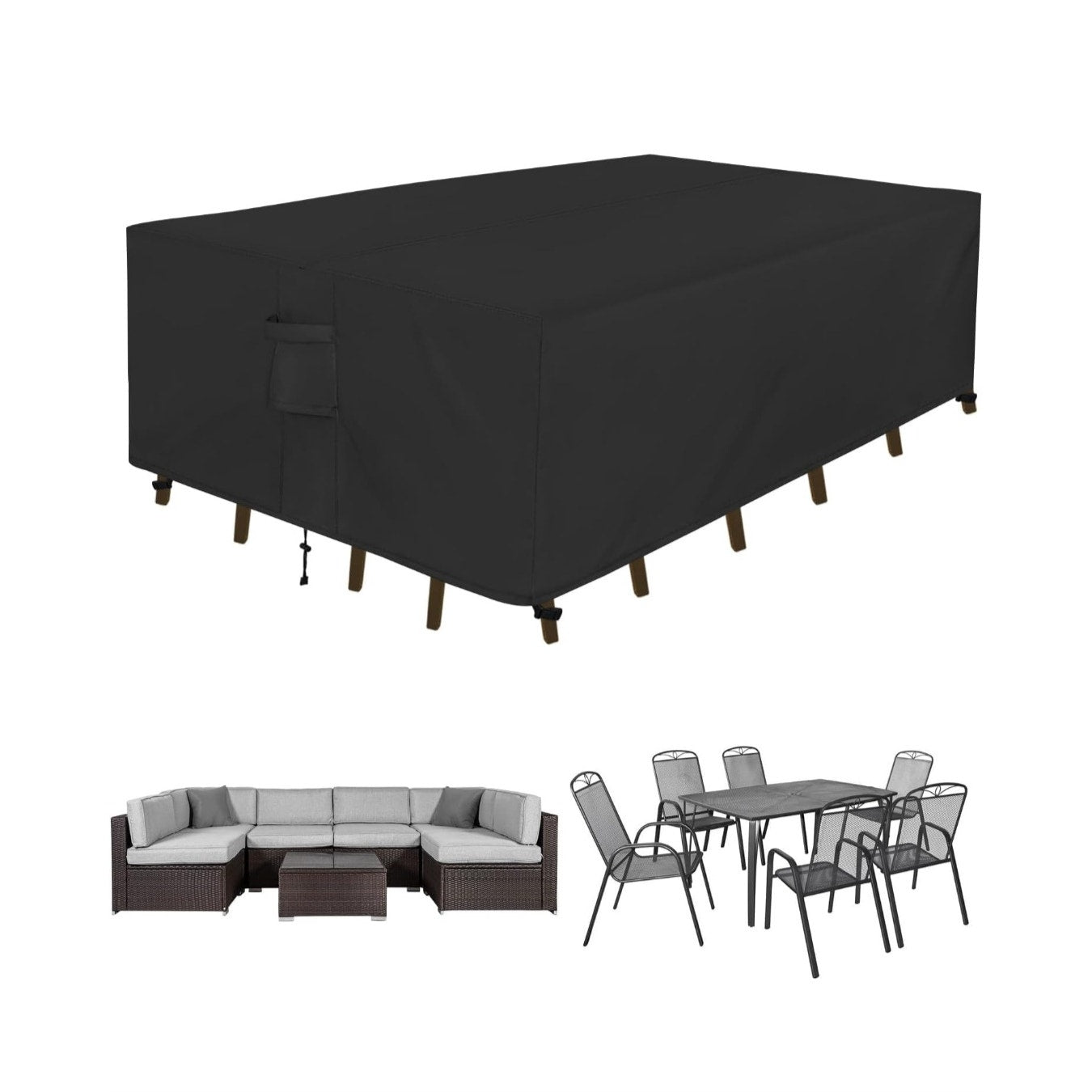 New Waterproof Patio Furniture Cover - Black