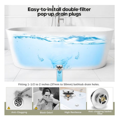 Universal Bathtub Stopper, Pop Up Bath Tub Drain Stopper