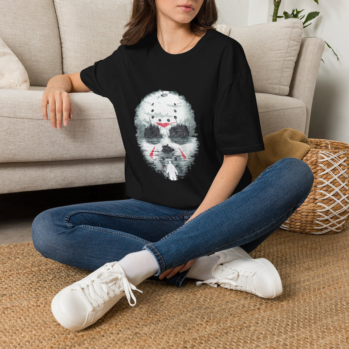 Horror Hockey Mask Friday The 13th T-Shirt —  Jason Inspired Graphic Tee