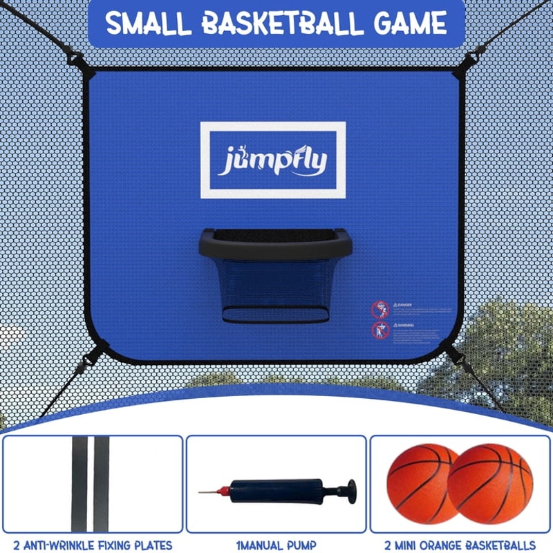 Trampoline Basketball Hoop with Mini Basketballs Easy to Install