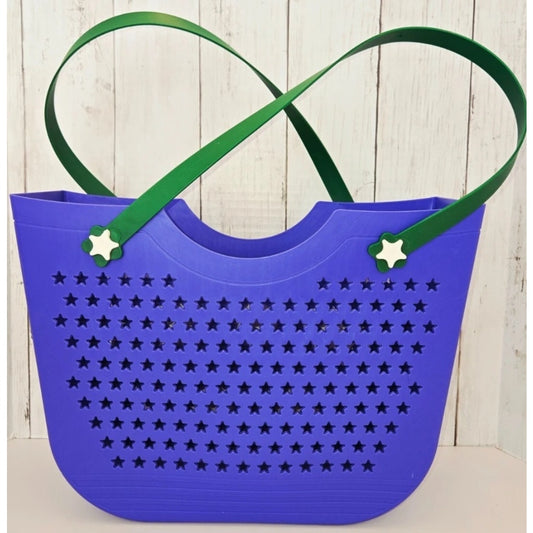 Dark Blue Charm Beach Bag