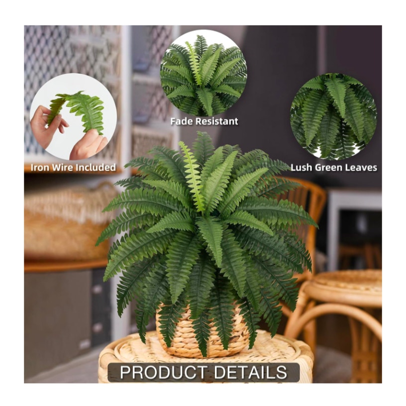 Fake Ferns - Set of 2 Faux Boston Ferns