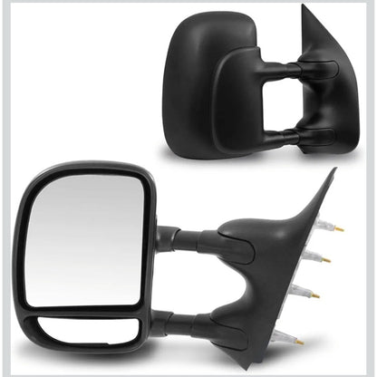 2Pcs Manual Tow Telescopic Side Mirrors For 2002-2016 Ford truck