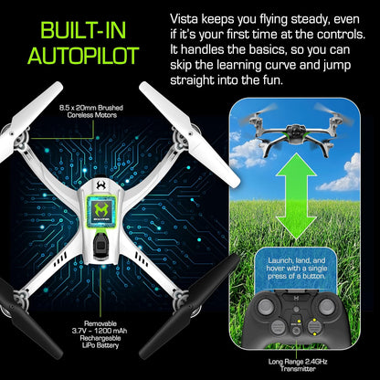Sky Viper Vista HD Video RC Drone Stream & Record Optical Flow