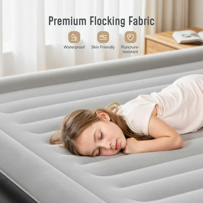 Airefina 20" King Size Air Mattress with Built-in Pump, Quick Self-Inflation/Deflation in 3 Mins