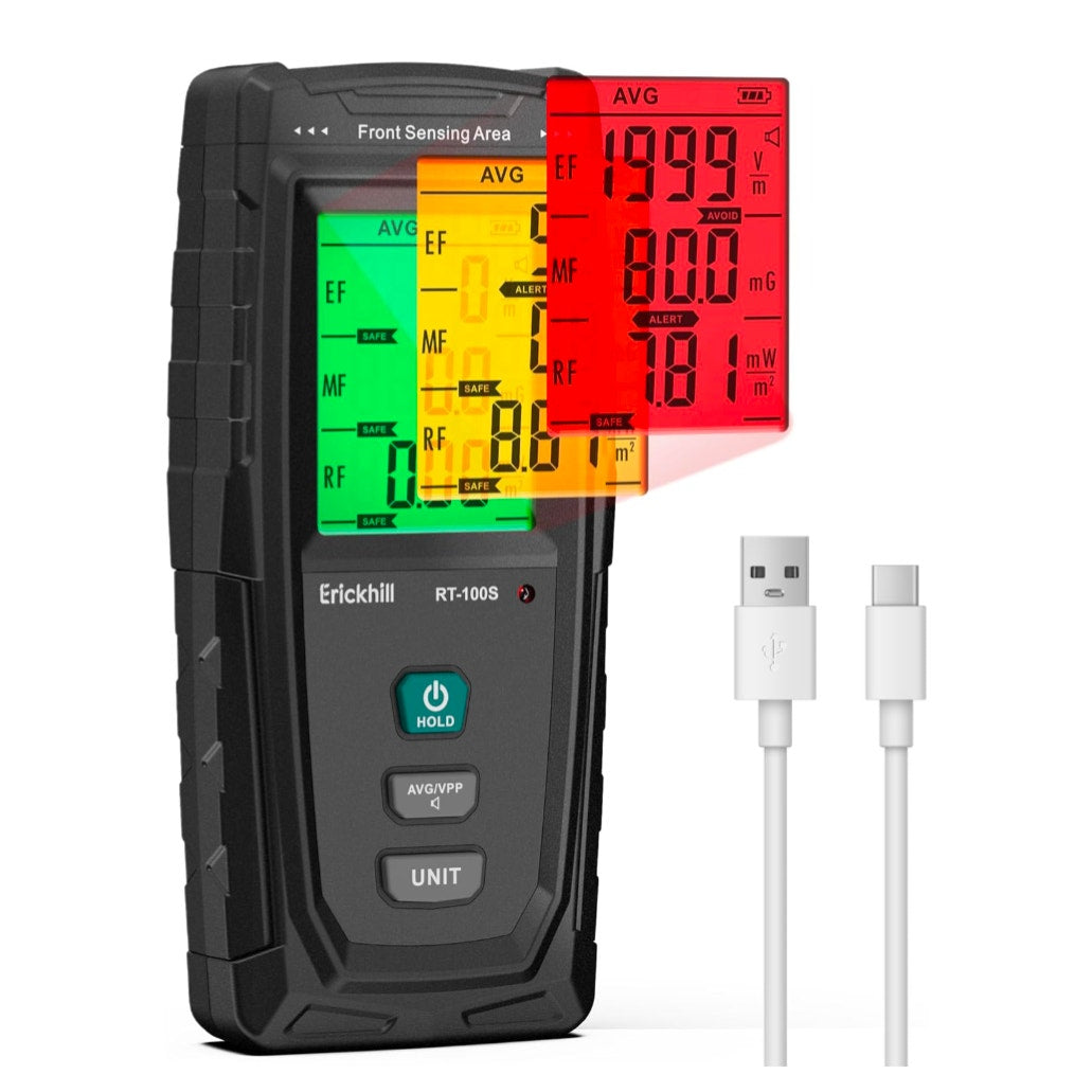 3 in 1 EMF Detector, Electromagnetic Field Radiation Detector for EF, RF, MF, WiFi,5G