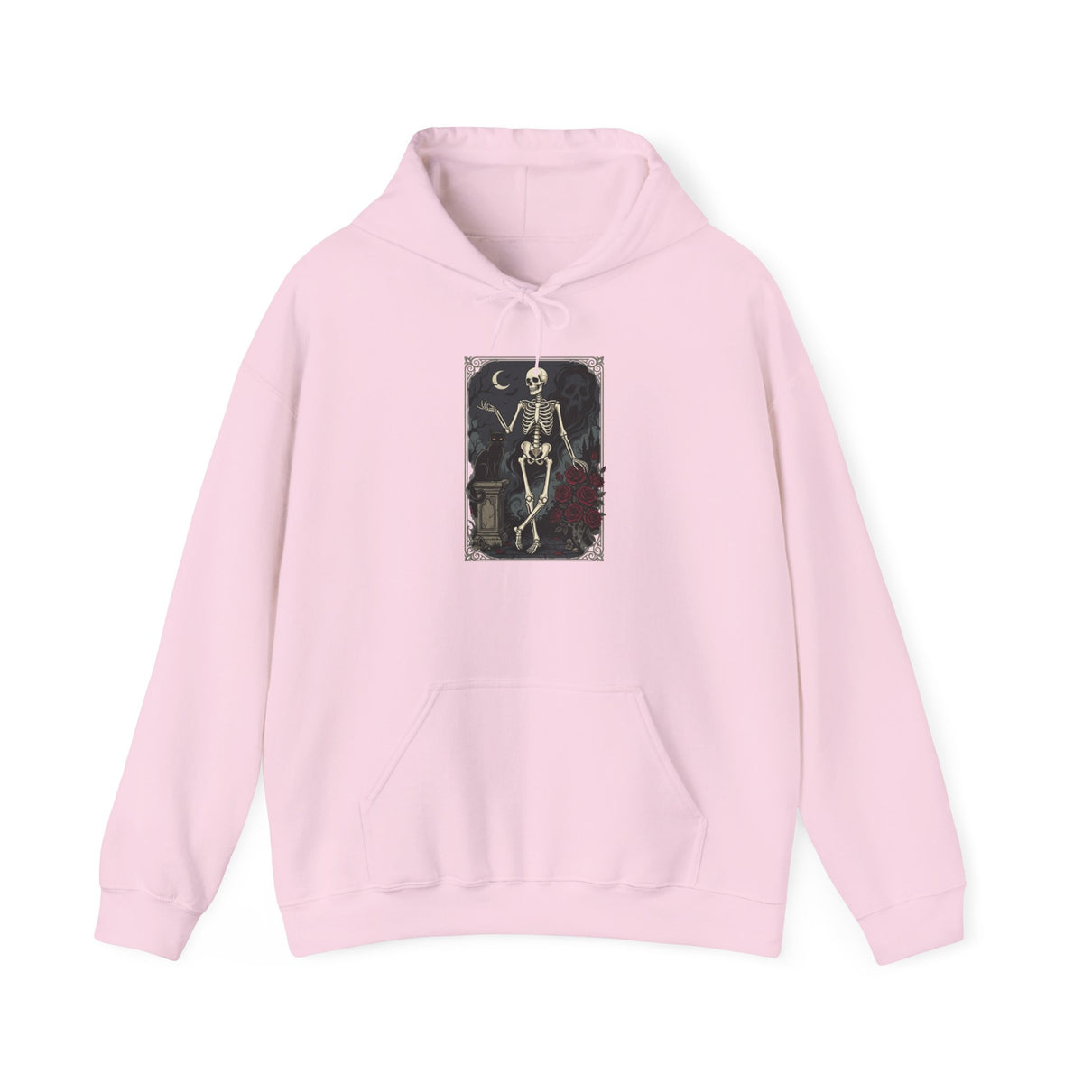 Gothic Skeleton Art Hoodie — Vintage Memento Mori Skull Design