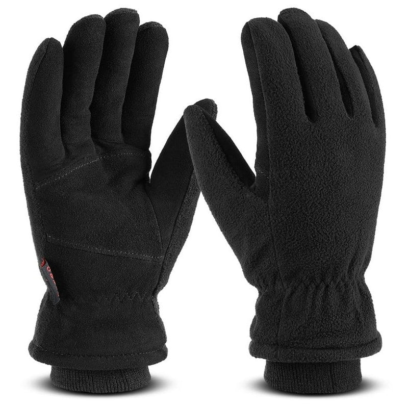 Winter Gloves -30°F Cold Proof Deerskin Suede Leather Insulated Size L