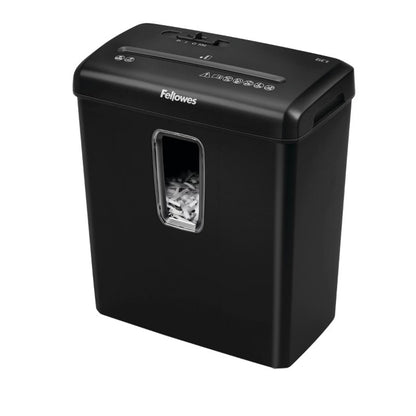 Fellowes Powershred 6ct Cross-Cut Paper Shredder - Black