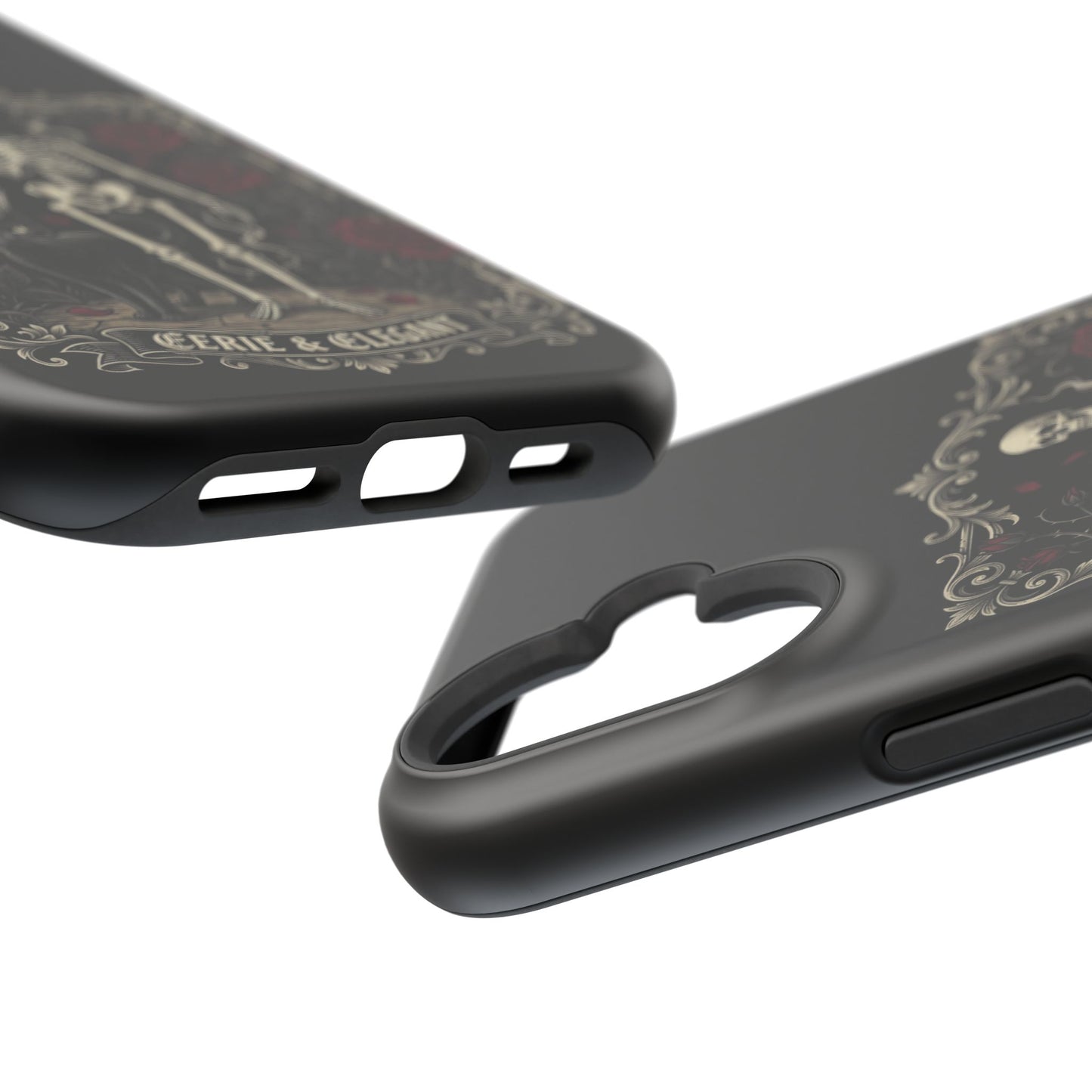 Eerie & Elegant Skeleton Phone Case — Magnetic Impact-Resistant