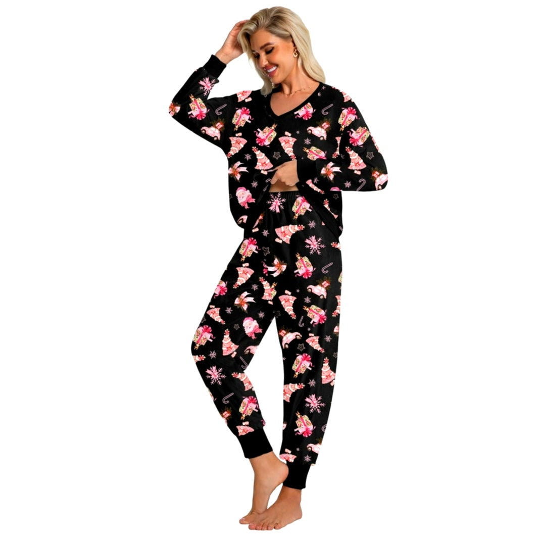 Women's Pajamas Set Velour Long Sleeve Size XXL
