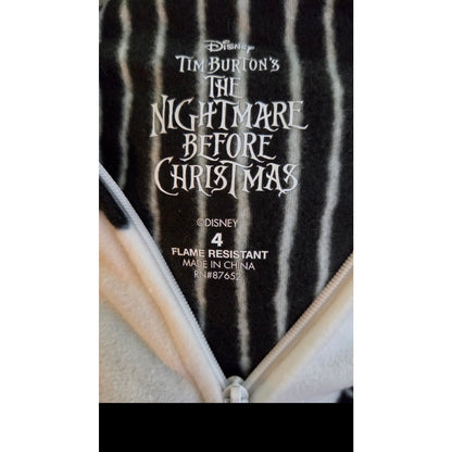 Halloween Nightmare Before Christmas Jack Skellington Onesie Pajama Jumpsuit Costume