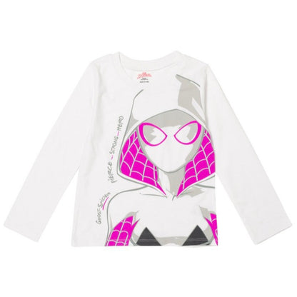 Spidey Gwen Ghost Spider Little Girls 2 Pack Long Sleeve T-Shirts Size 4T
