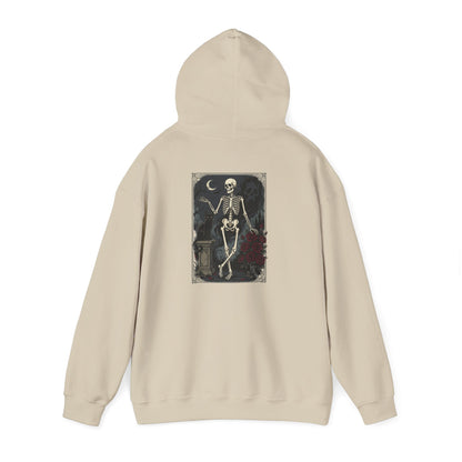 Gothic Skeleton Art Hoodie — Vintage Memento Mori Skull Design