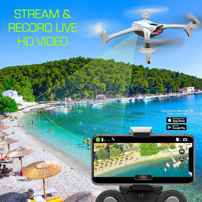 Sky Viper Vista HD Video RC Drone Stream & Record Optical Flow