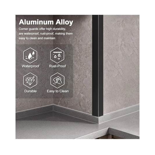 New 45" Black Metal Corner Protectors SET OF 4, Aluminum