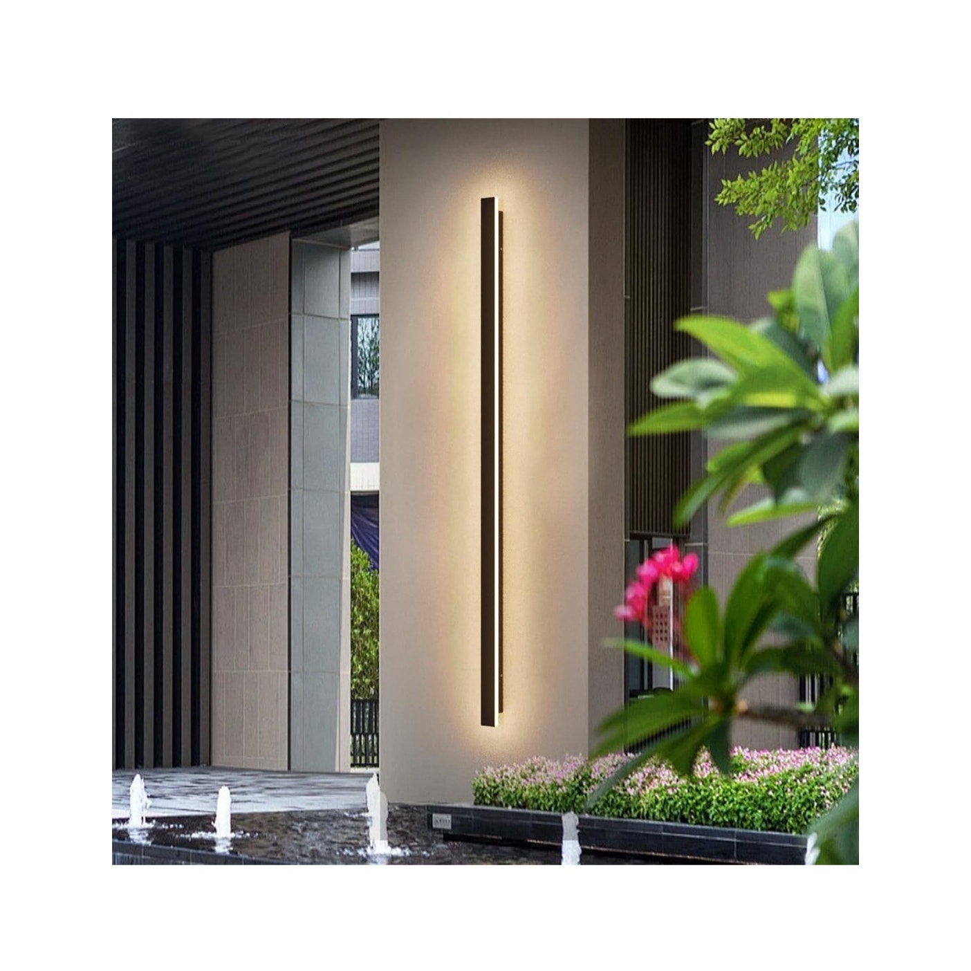 Outdoor LED Wall Light 45W Black Warm White Porch Light Acrylic Waterproof IP65 Exterior