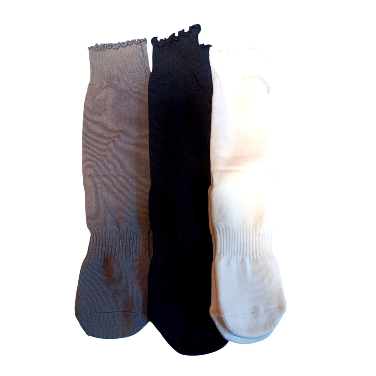 Pilates Socks with Grips for Women, Yoga Non Slip Long Socks Set of 3