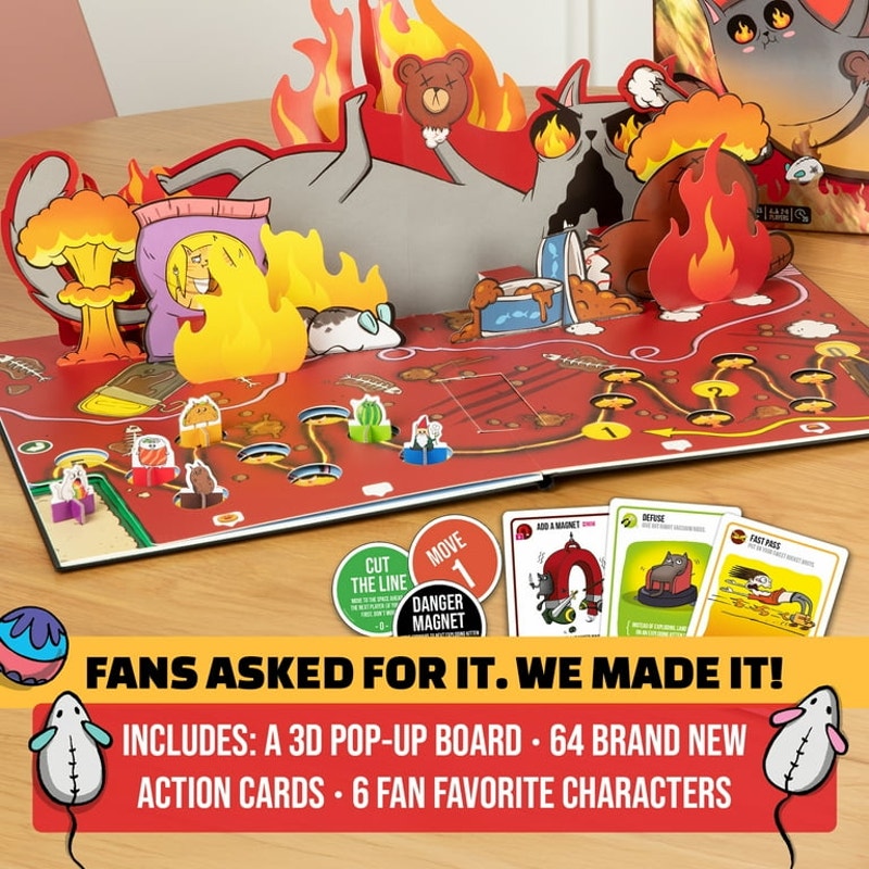 Exploding Kittens: The Board Game - 2026 Toy of the Year - 2-6 Players Ages 7+ - New