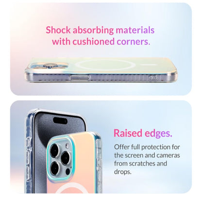 iPhone 15 Pro Case [Compatible with Magsafe] Fluorescent Holographic Iridescent