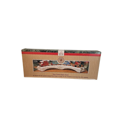 {HALLMARK CLAUS & CO TRAIN ORNAMENT 1991 Complete Set With Display Stand