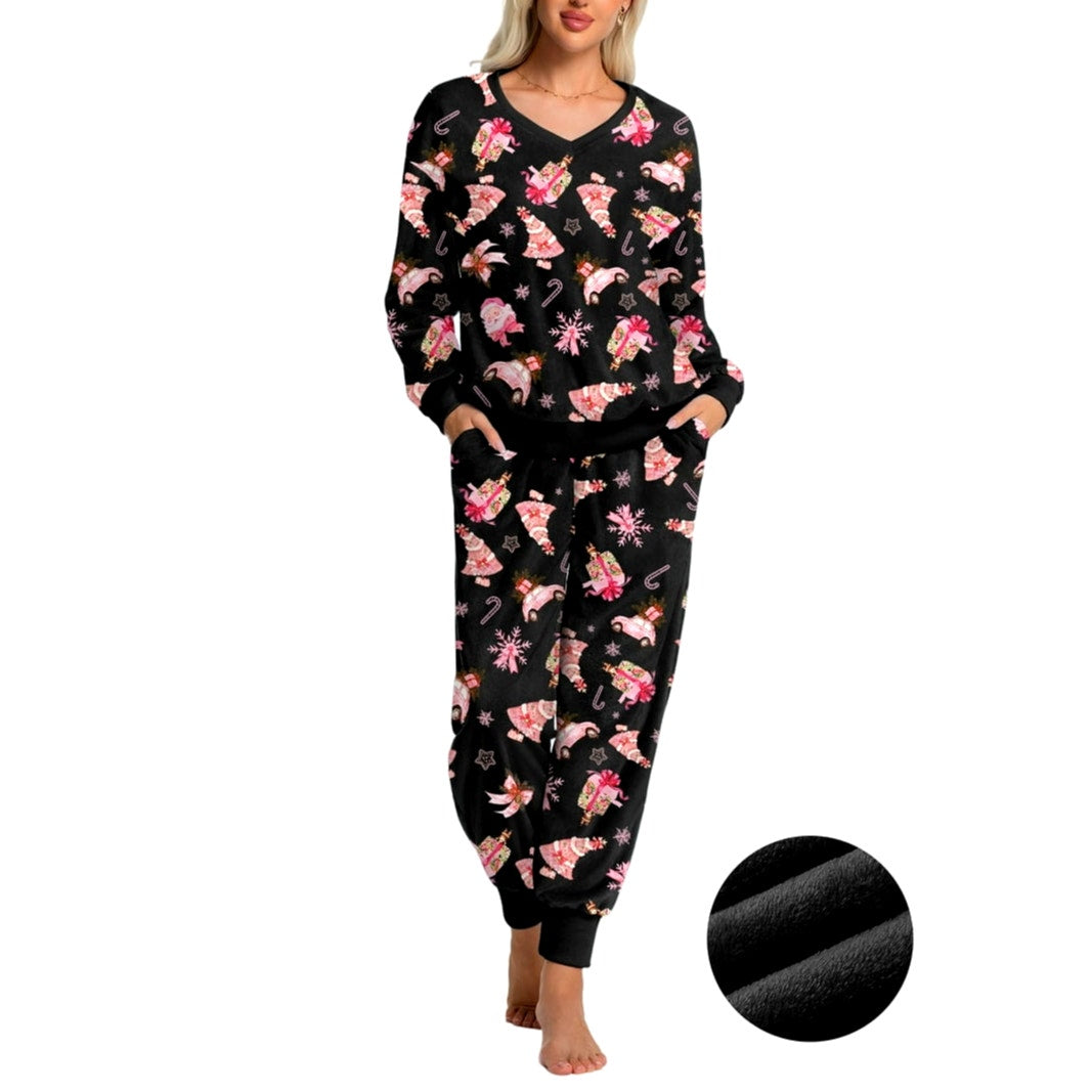 Women's Pajamas Set Velour Long Sleeve Size XXL