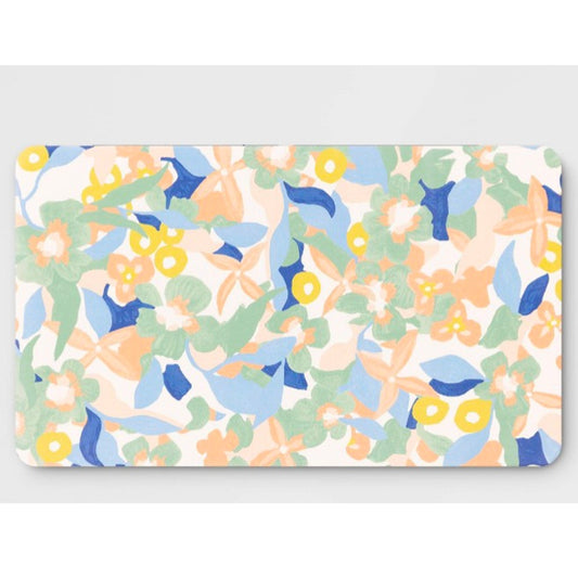 Rectangular Floral Accent Rug  20 x 34 Non-Slip