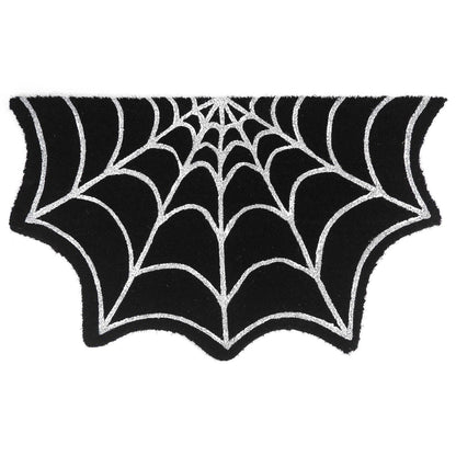 Halloween Doormat Spider Web Spooky Gothic Halloween Coir Outdoor Door Mat 18"x30"