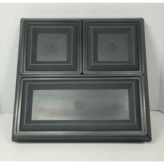 Rare Black Tupperware Get Together Buffet Serving Set 90's