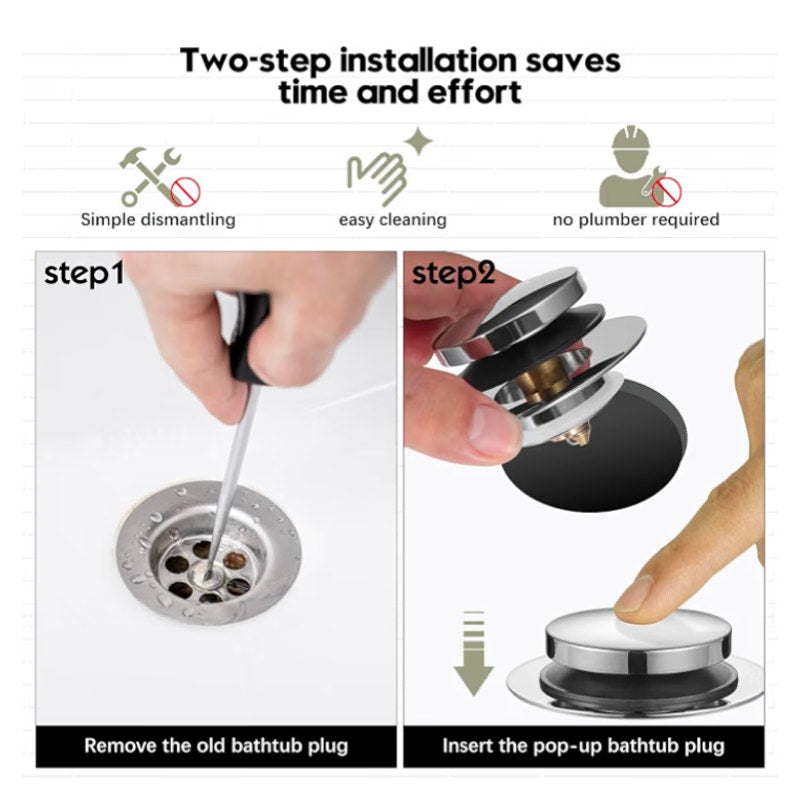 Universal Bathtub Stopper, Pop Up Bath Tub Drain Stopper