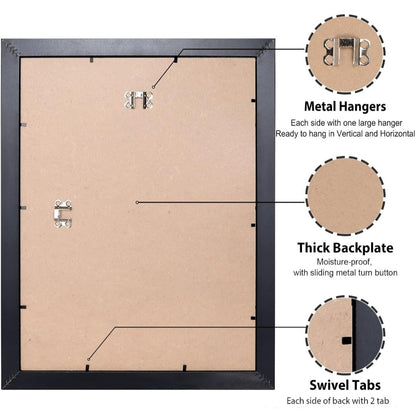 14x18 wood Picture Frame Black